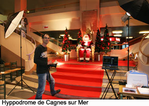 Photographe avec père noel